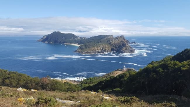 Foto de la isla sur de las Islas Cíes